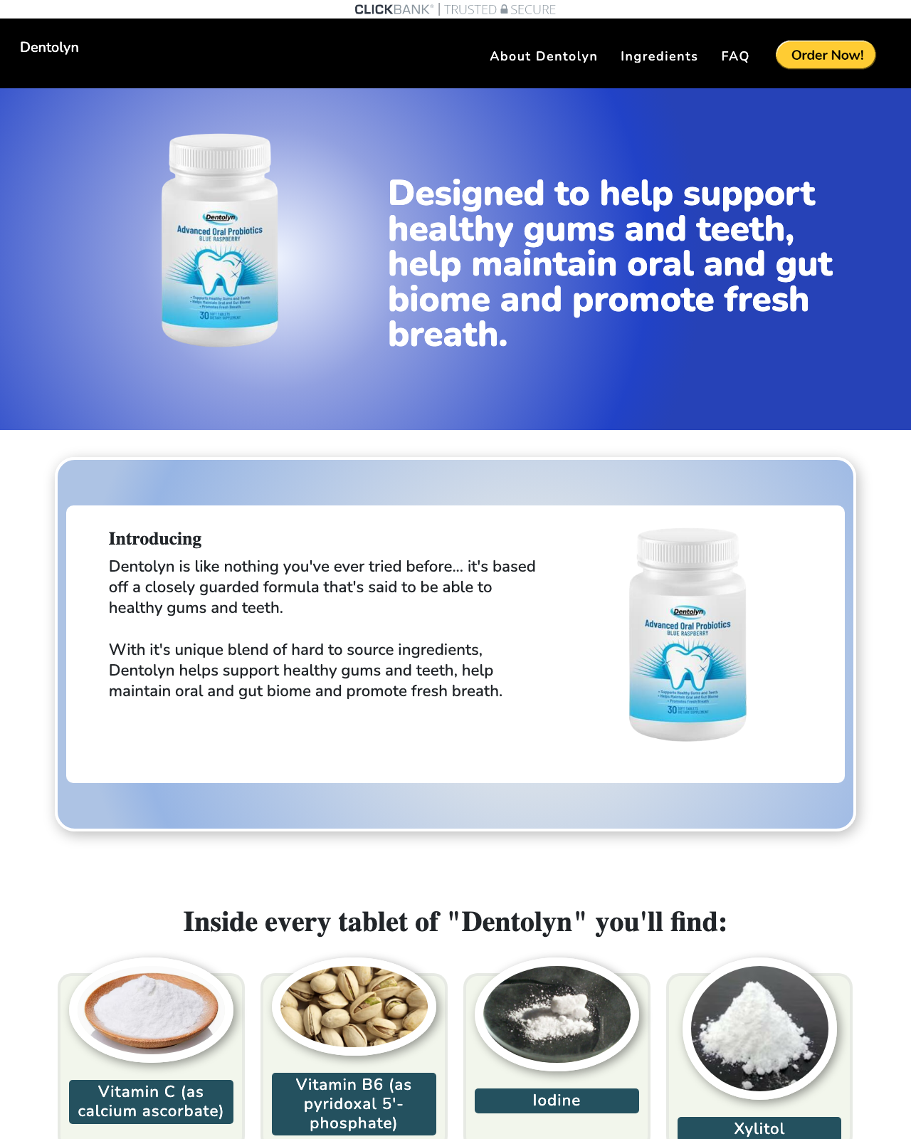 Screenshot of the Dentolyn – Untapped Dental Opportunity sales page — open current offer