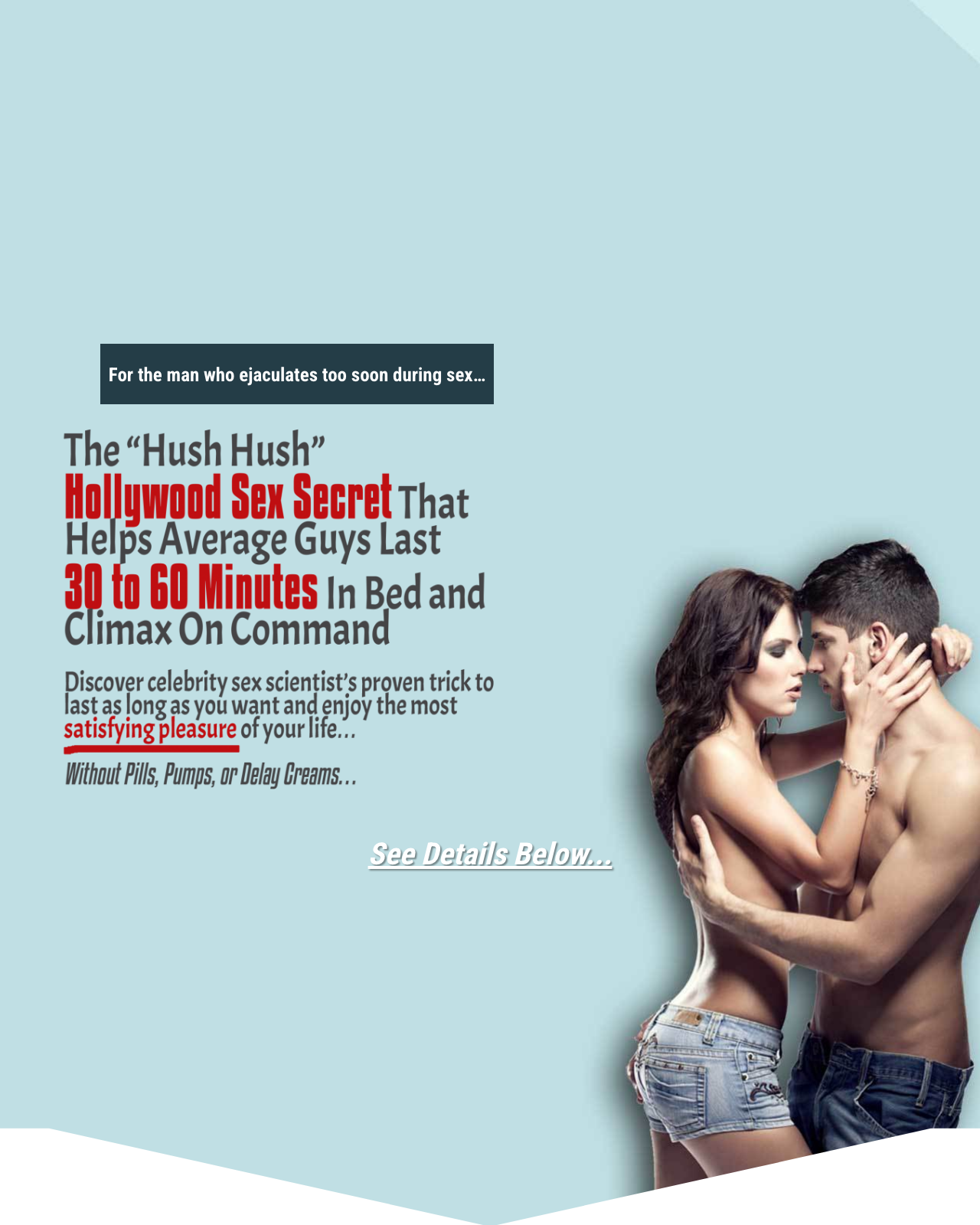Screenshot of the Ejaculation_By_Command: HOT Offer For Lasting Longer In Bed sales page — open current offer