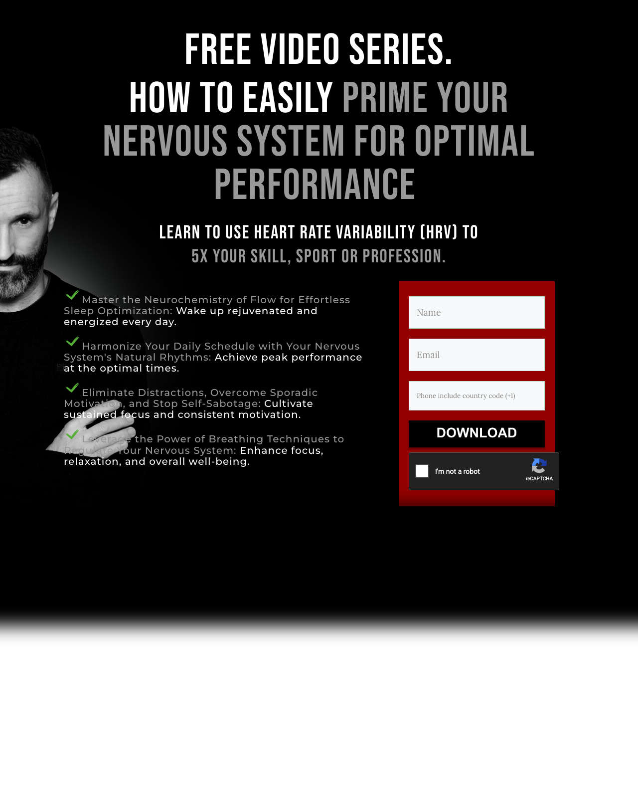 Screenshot of the Flow State Training Program | 300%-500% Improvement In Performance! sales page — open current offer