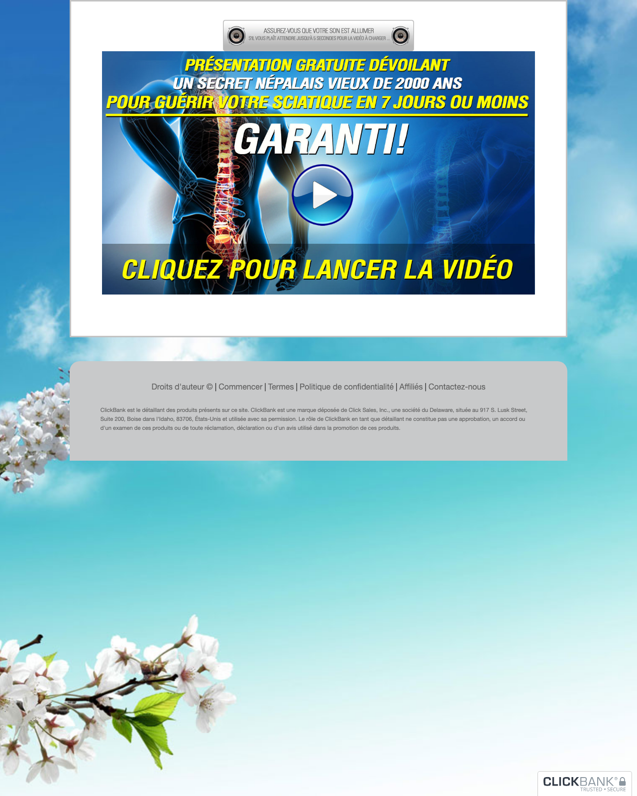 FRENCH Sciatica SOS - Sciatique SOS (TM) + $50 Bonus, Just Launched! General review image from Supplement Skeptic