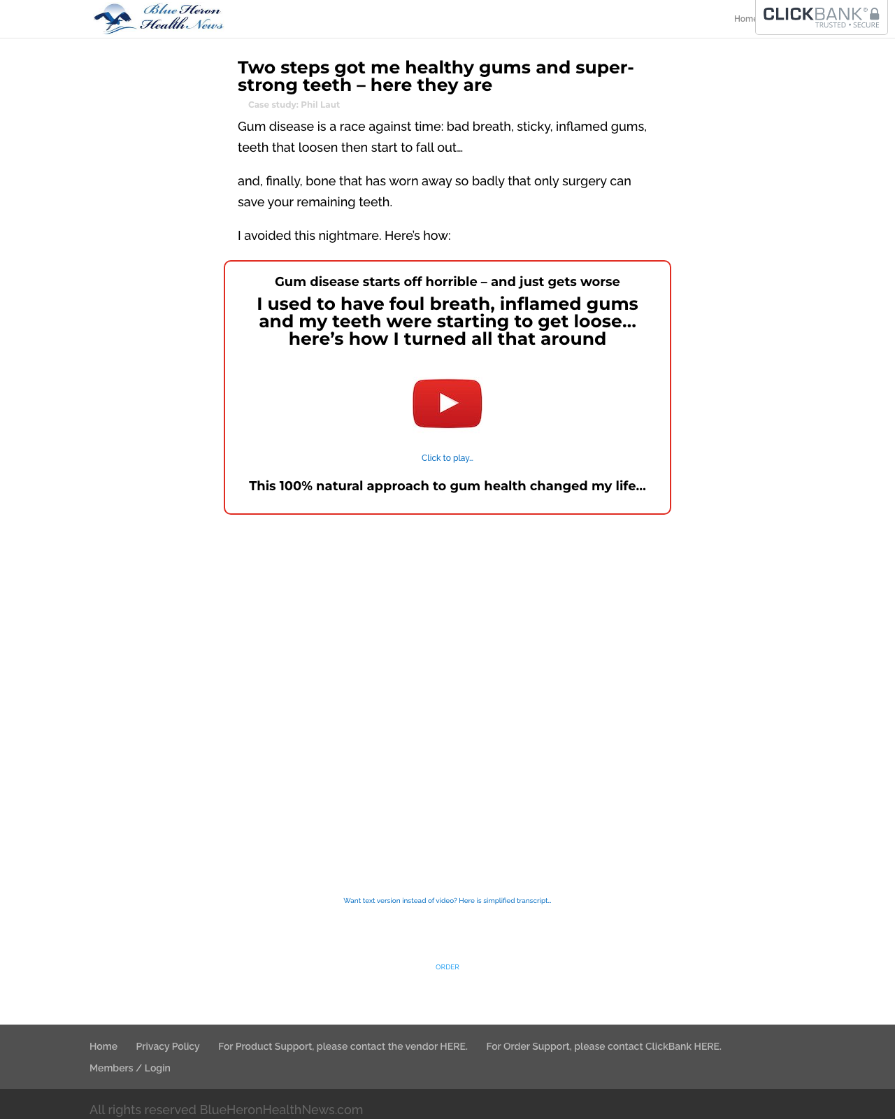 Gum Disease Gone Remedies review image from Supplement Skeptic
