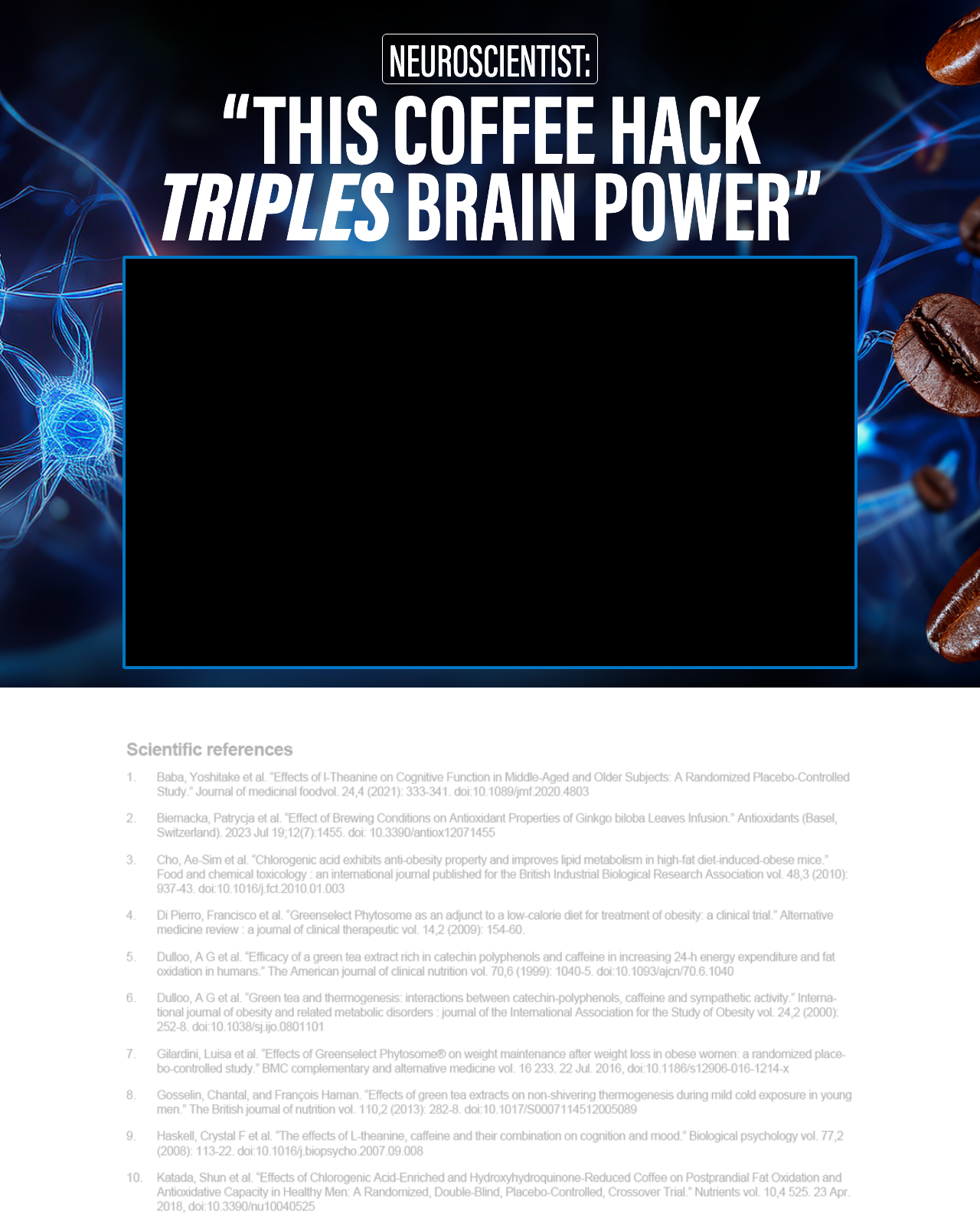 Screenshot of the Java Brain - The 1000lb Gorilla in Neuro sales page — open current offer
