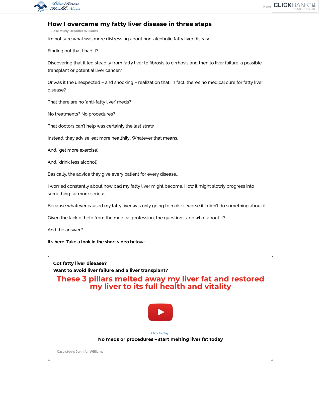 Non Alcoholic Fatty Liver Disease Solution NAFLD Remedies review image from Supplement Skeptic