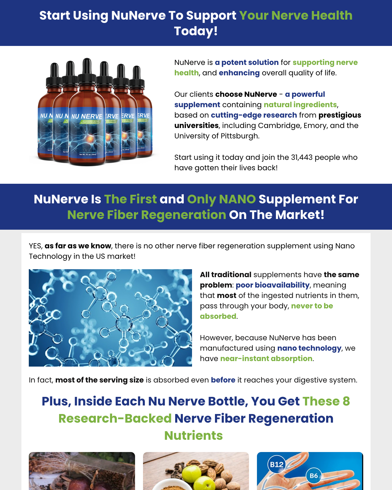 Screenshot of the NU NERVE - Best Nerve Pain Offer! Our VSL makes affiliates $$$$ daily! sales page — open current offer