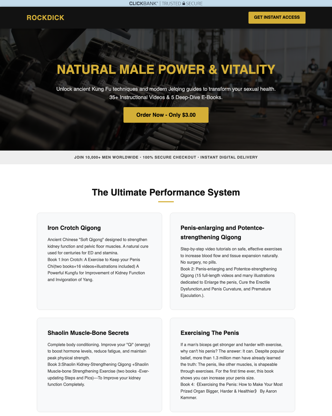 Rockdick Ebooks - Enlarge Penis Naturally In 4 Months Men's Health review image from Supplement Skeptic