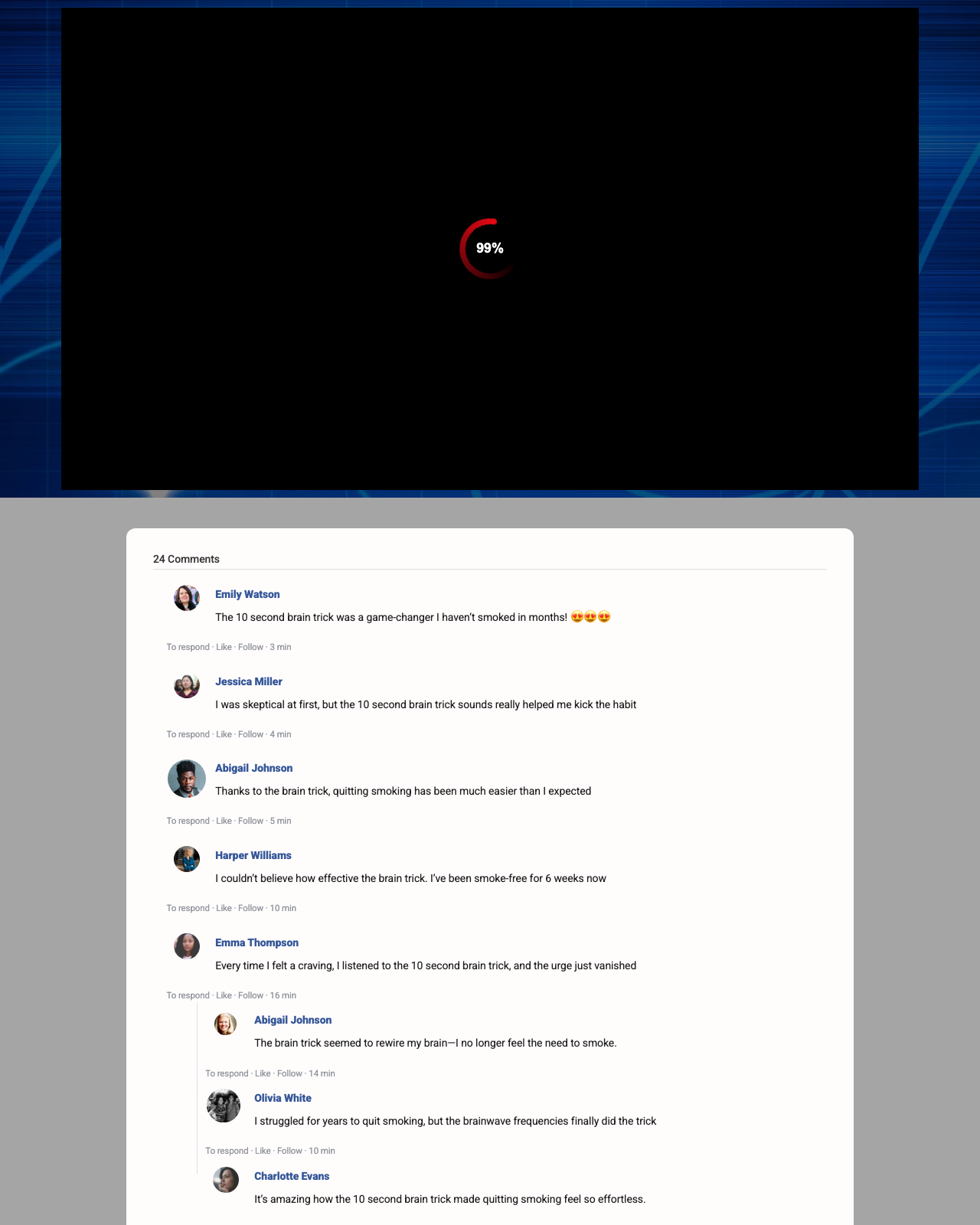 Screenshot of the The Ending Smoking Wave Ritual sales page — open current offer