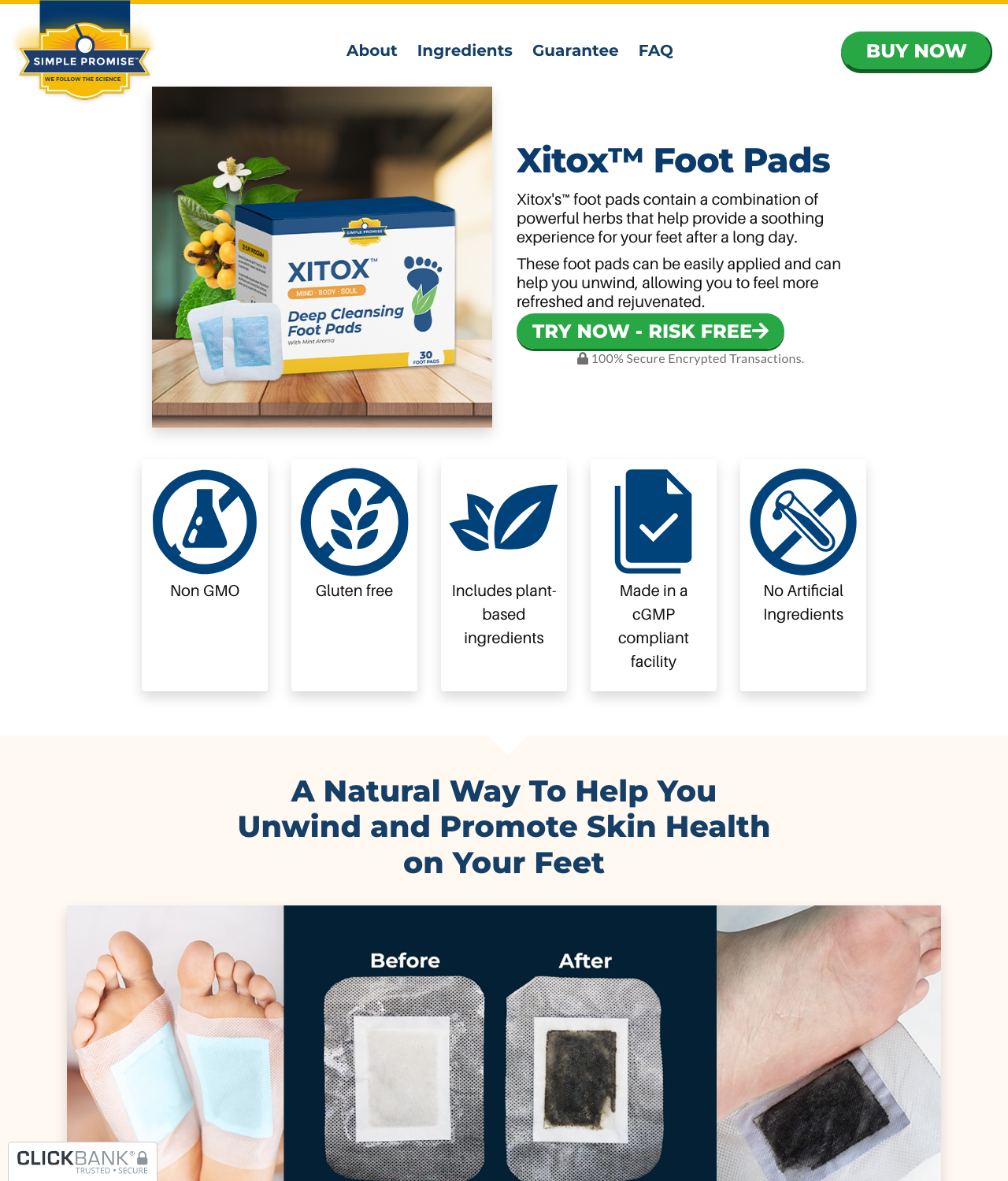 Screenshot of the Xitox Footpads- brand new monster offer, insane payout! sales page — open current offer