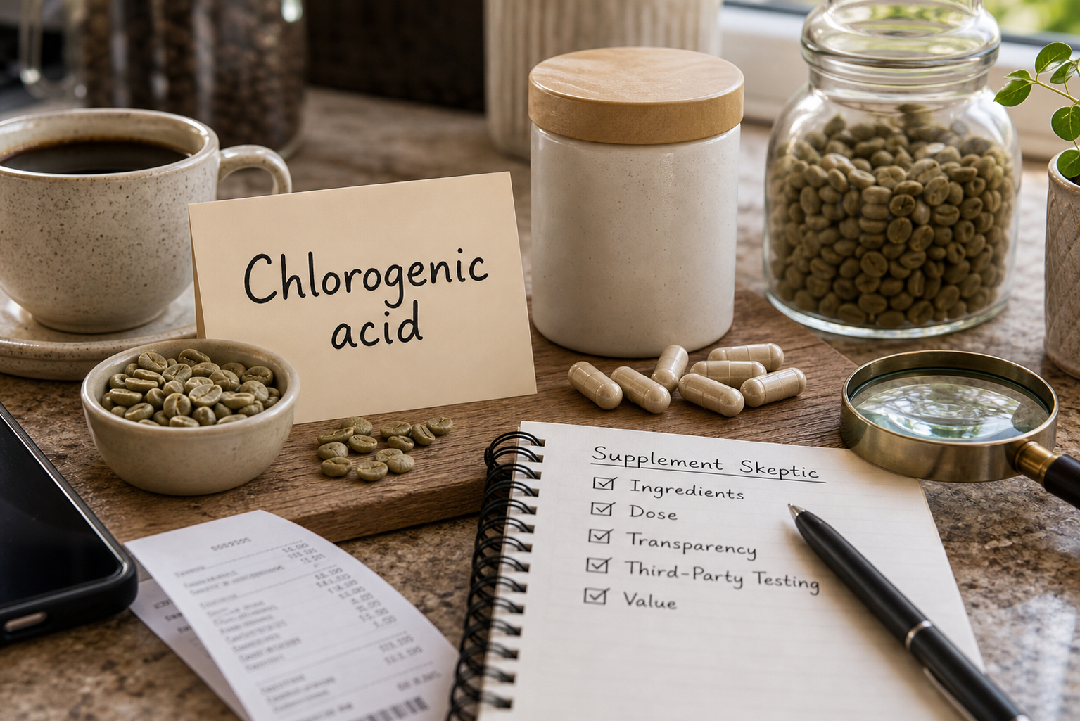 Chlorogenic acid ingredient review scene