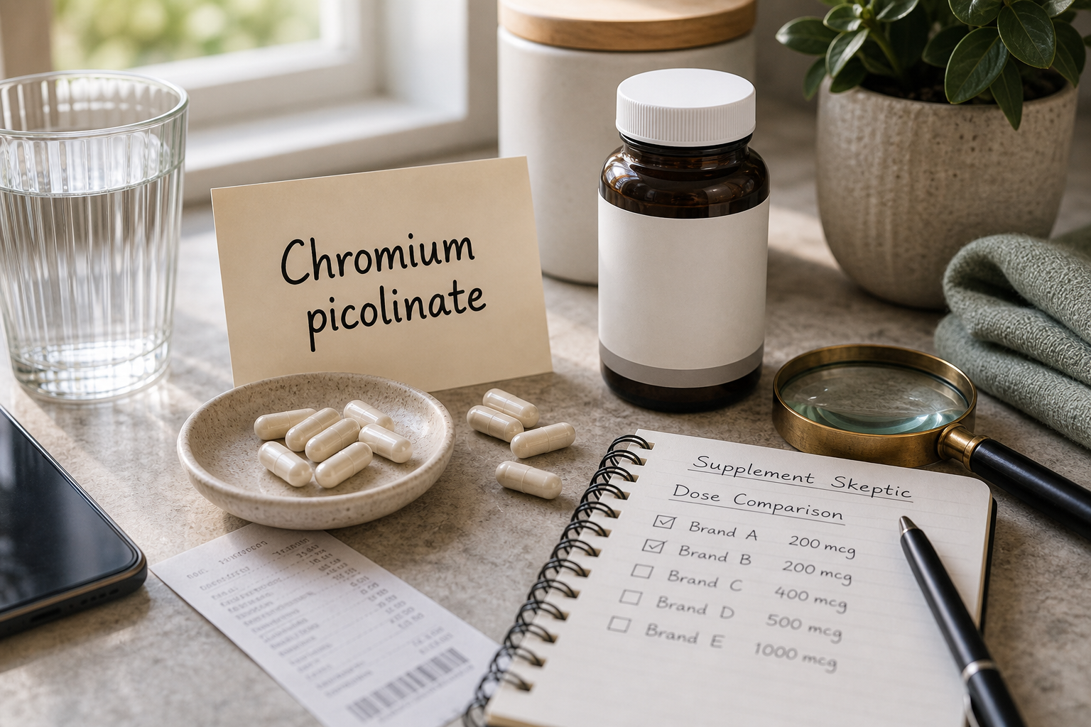 Chromium picolinate ingredient review scene
