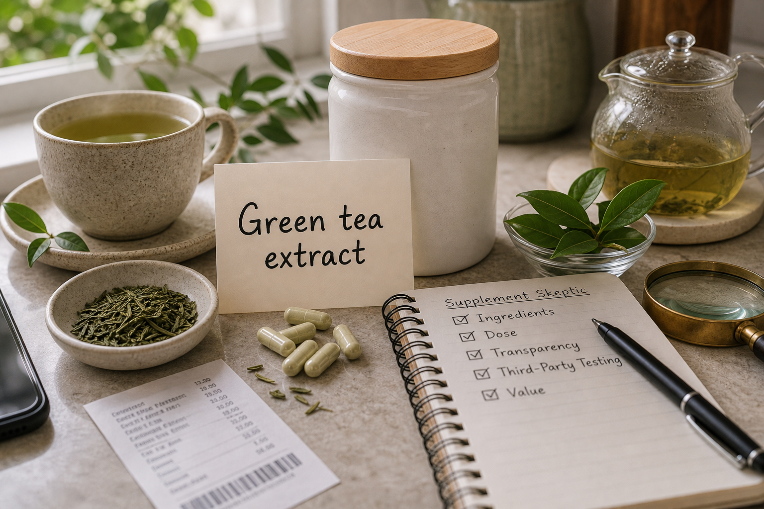 Green tea extract (EGCG) ingredient review scene